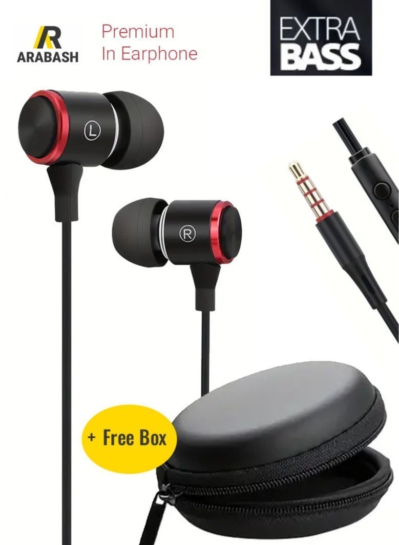 Arabash Heavy Bass Wired Headphones In-ear Sports Mobile Phone Computer Gaming Earbuds - Image 3